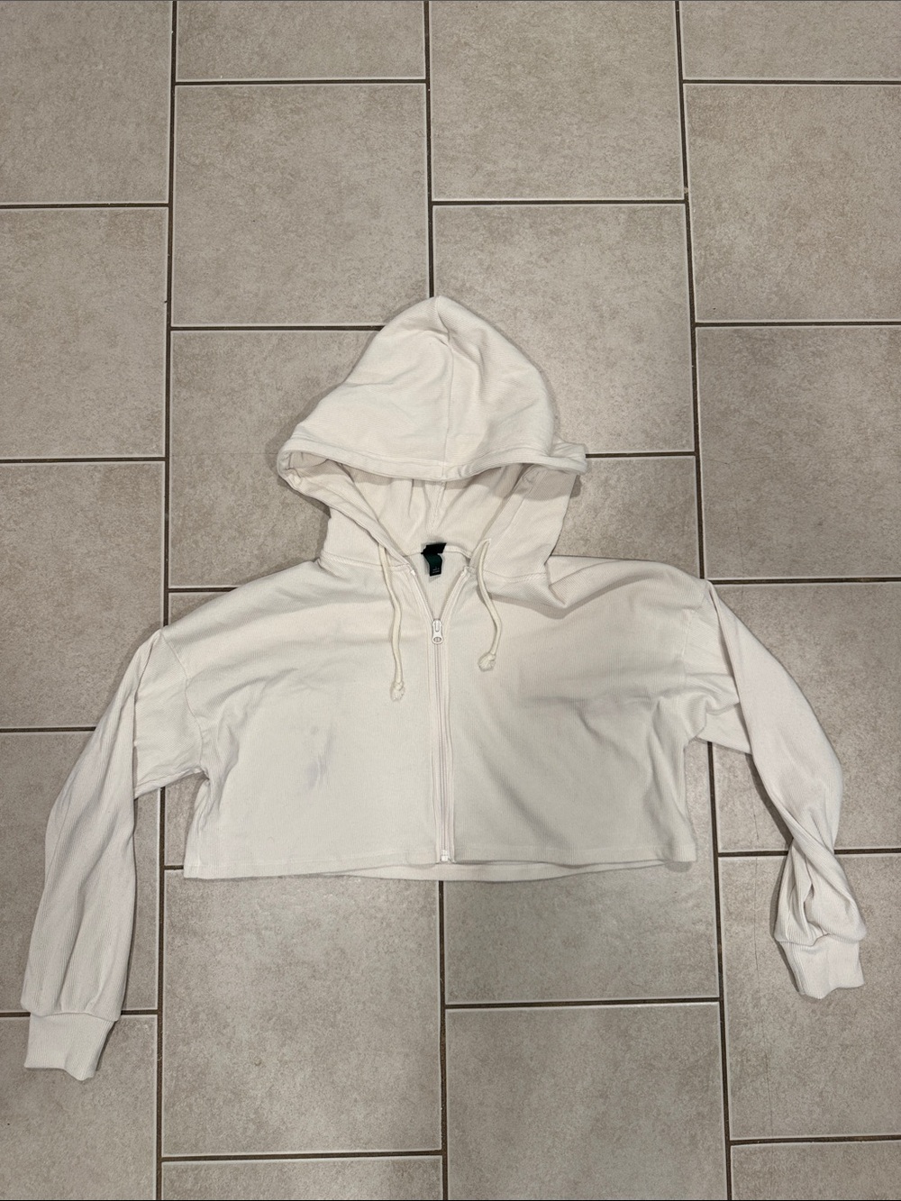 wild fable White Cropped Zip Hoodie